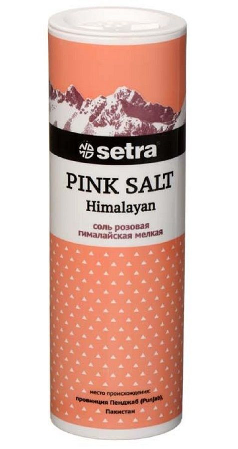 Соль розовая Setra гималайская мелкая 250 г помол №0, туба #1