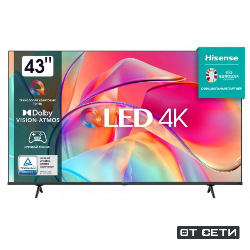 Hisense Телевизор 43E7KQ 43" 4K UHD, черный #1