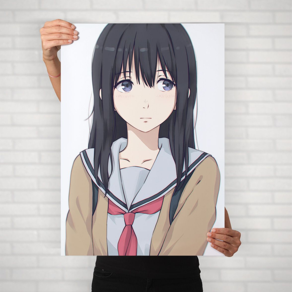 Плакат на стену для интерьера Макото Синкай (Форма голоса - Уэно Наока 2) - Постер по аниме формата А1 #1