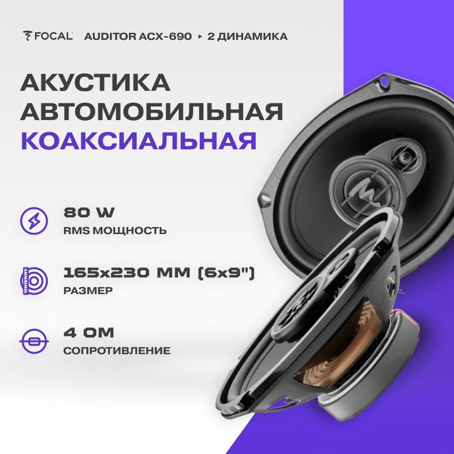 Акустика коаксиальная Focal Auditor ACX-690 / Колонки автомобильные/ Динамики автомобильные  #1