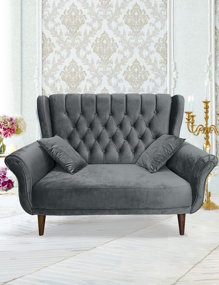 Ахтамар Прямой диван, механизм Нераскладной, 150х87х105 см,серый  #1