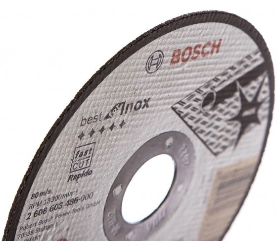 Круг отрезной bosch по нержавеющей стали 115x0.8х22.2 мм, 2608603486, 5 шт.  #1