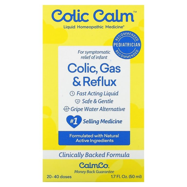 Colic Calm, Colic, средство от газообразования и рефлюкса, для младенцев, 50 мл (1,7 жидк. унции) / витамины #1