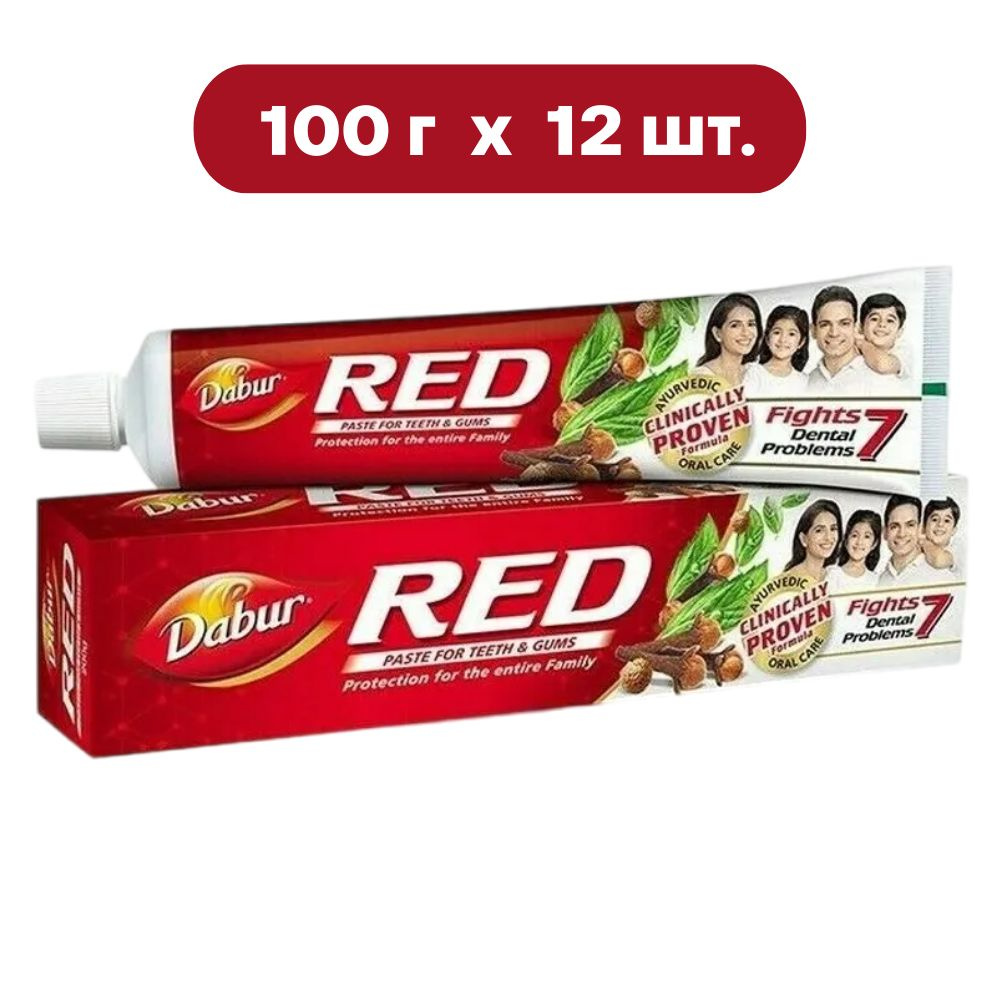 Dabur Red аюрведическая зубная паста 100 г (Дабур Ред) - 12 шт. #1