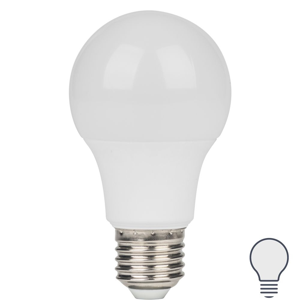 Лампа светодиодная Lexman E27 170-240 В 8.5 Вт груша матовая 750 лм нейтральный белый свет  #1