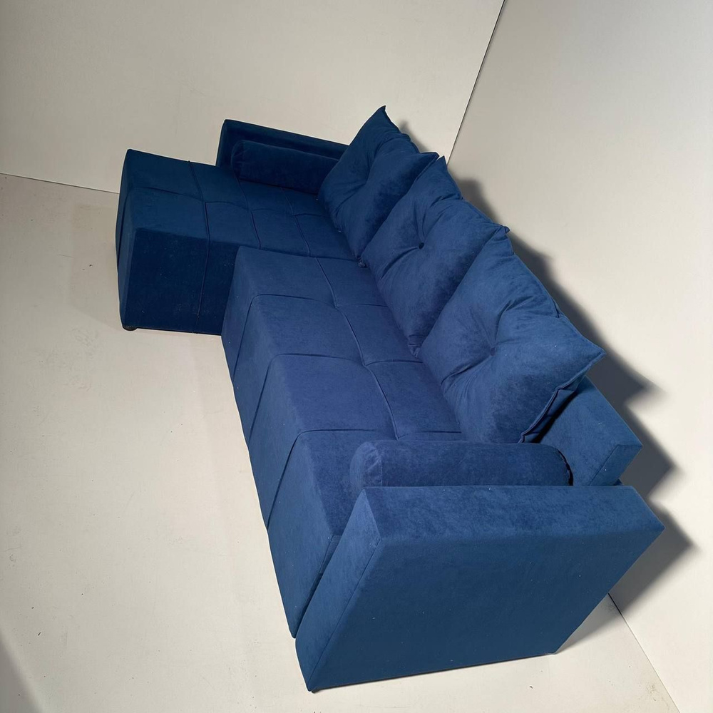 Диван-кровать АZЕТА №8, механизм Еврокнижка, Выкатной, 215х125х75 см,синий  #1