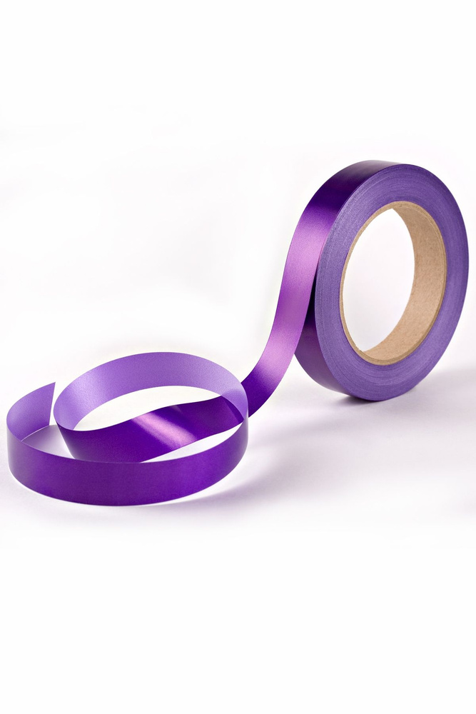 Лента простая Гладкая без тиснения (2см*50ярд) Фиолетовый  #1