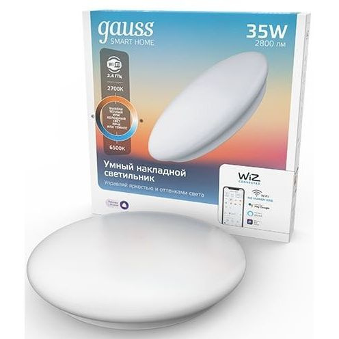 Умный светильник Gauss IoT Smart Home настенно-потолочный белый (2060112)  #1