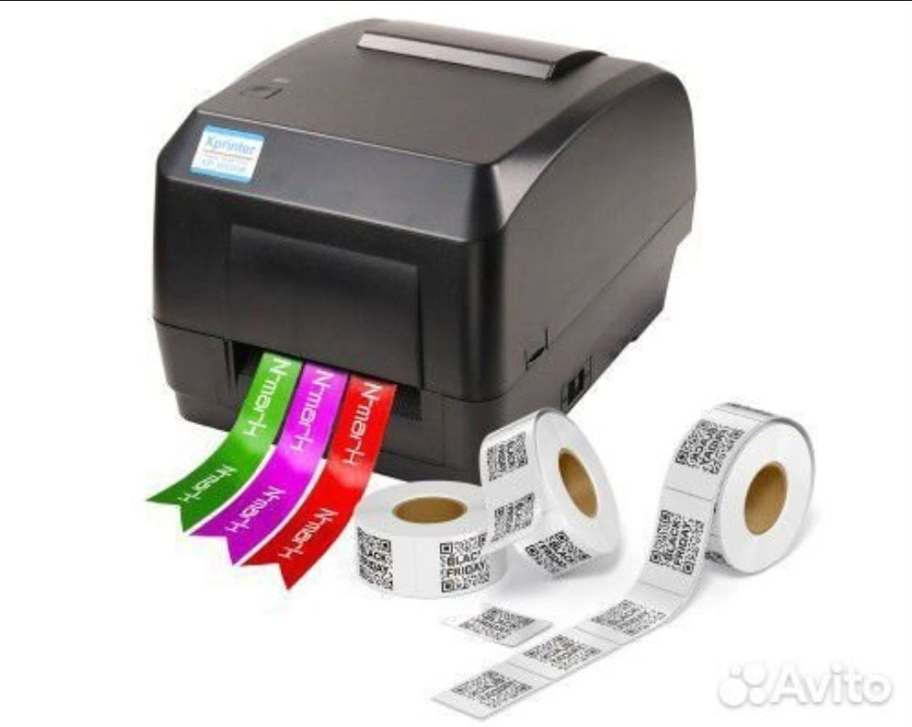 Xprinter Принтер для наклеек/этикеток термотрансферный h500, темно-серый  #1