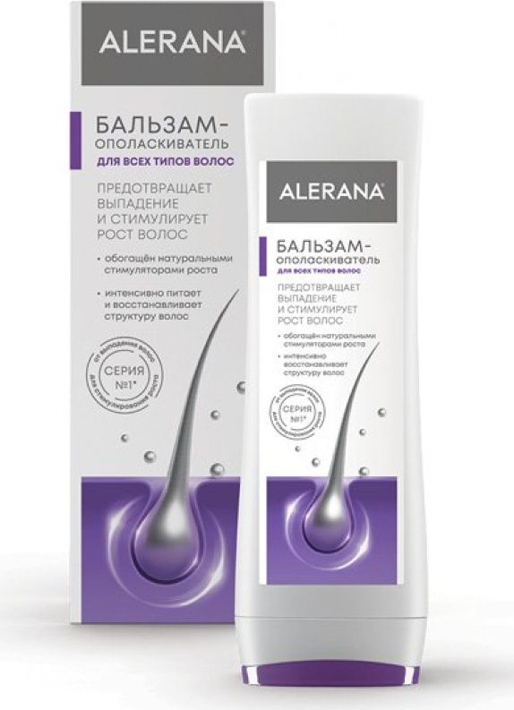 Alerana / Алерана Бальзам-ополаскиватель для всех типов волос от выпадения восстанавливающий, с натуральными #1