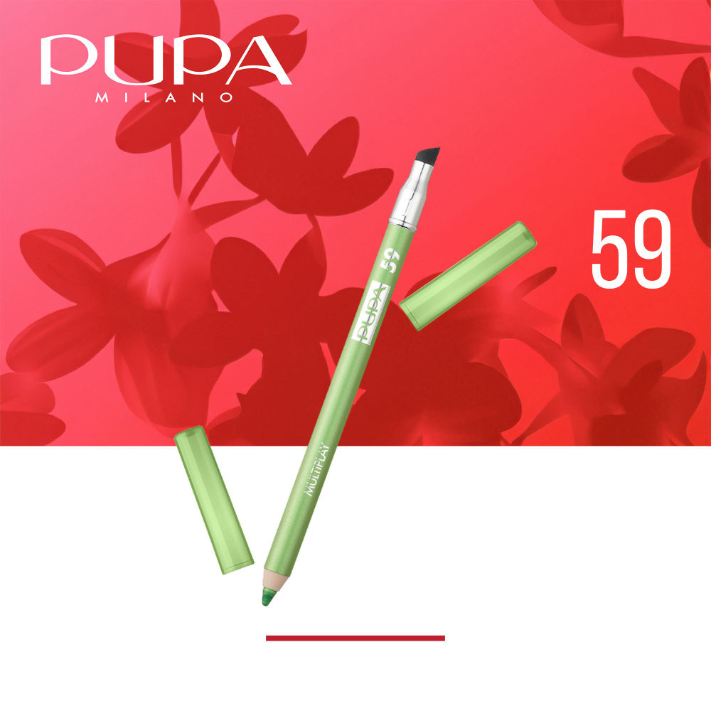 PUPA Карандаш для век с аппликатором Multiplay Eye Pencil тон 59 васаби зеленый  #1