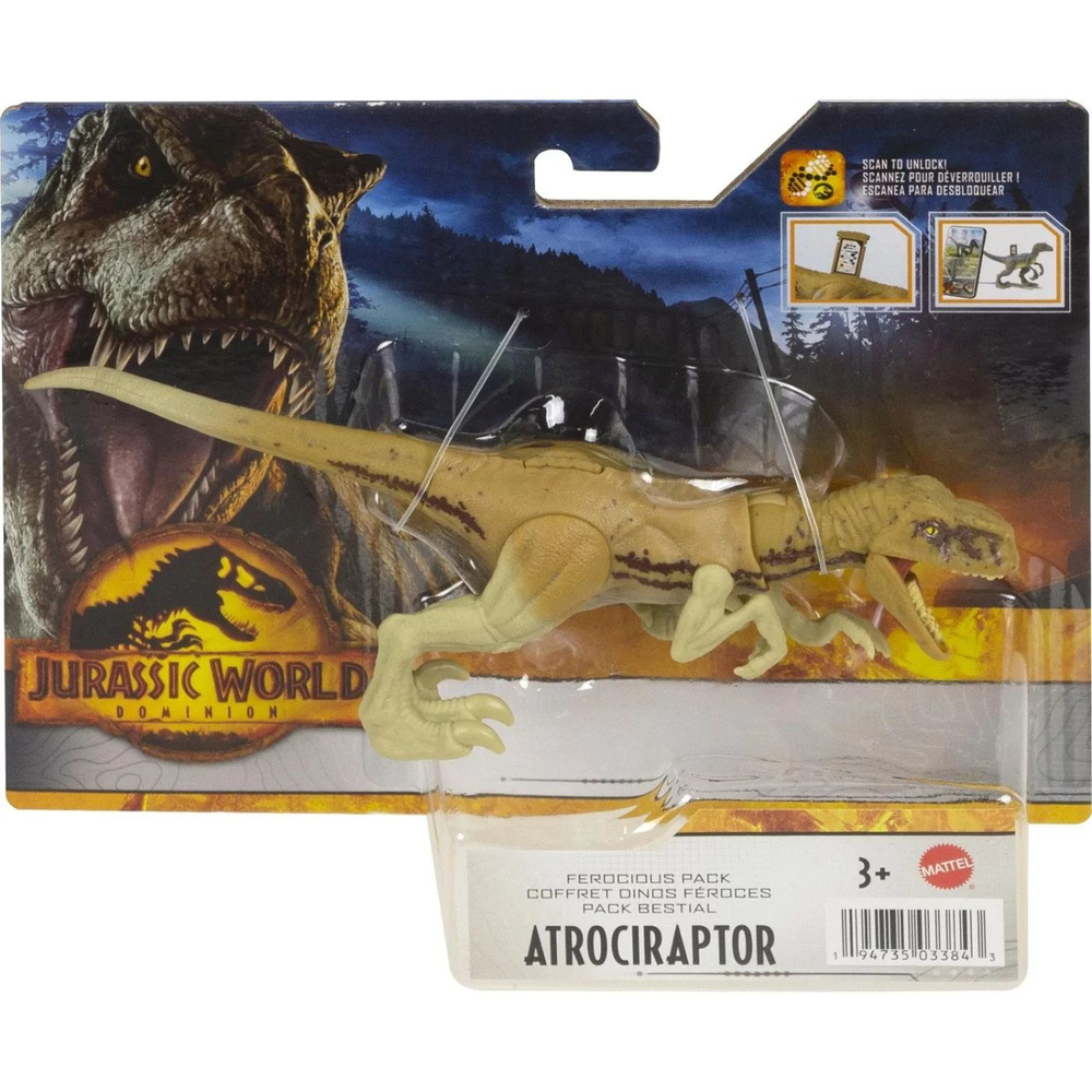 Фигурка динозавра "ATROCIRAPTOR" Ferocious Pack, Свирепая стая Jurassic World Dominion, Mattel  #1