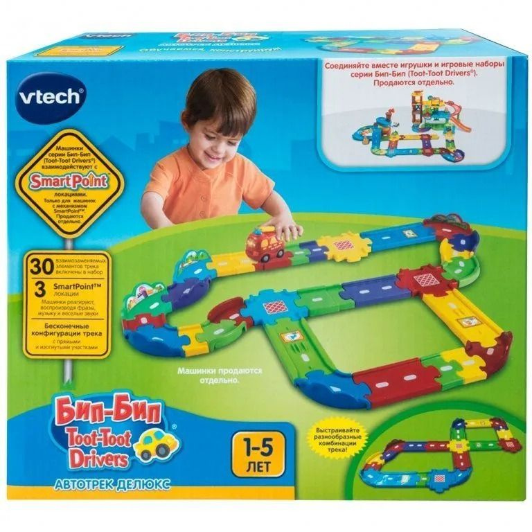 Игровой набор Автотрек Делюкс VTech Бип-Бип Toot-Toot Drivers 80-148126  #1