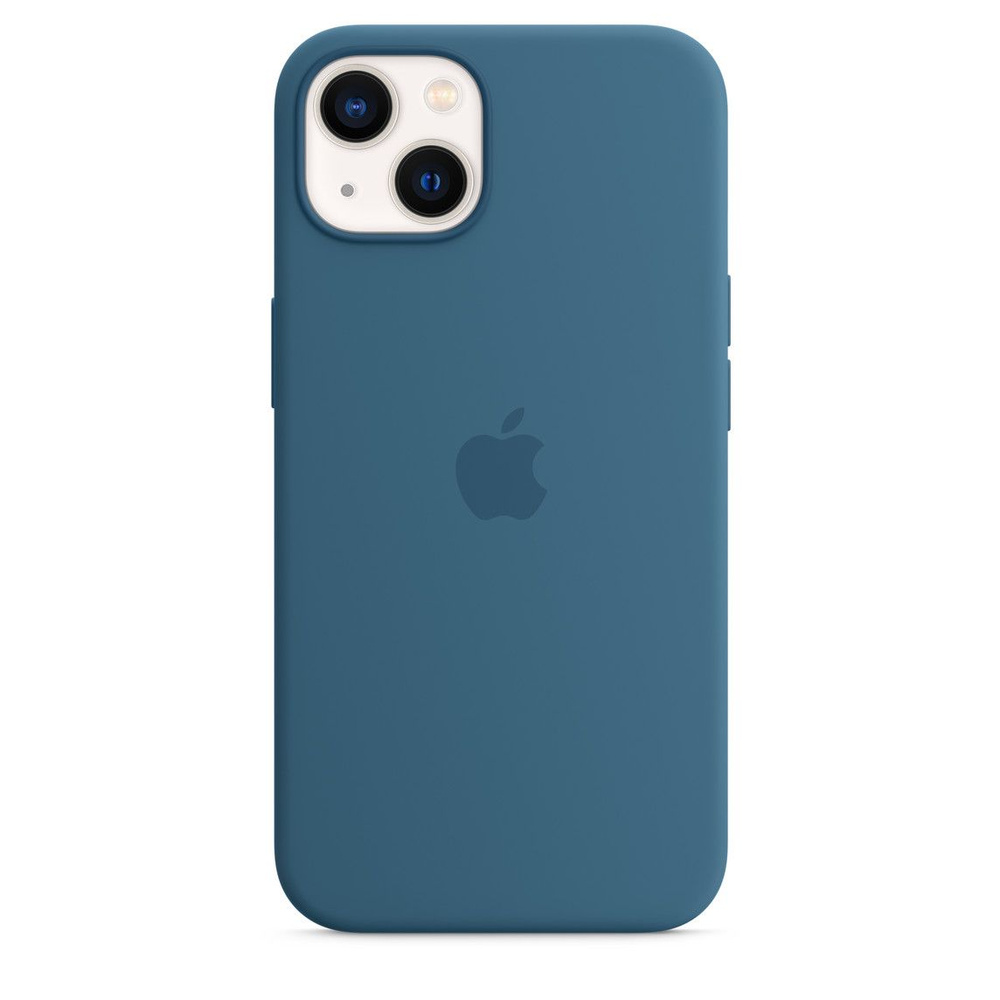 Панель-накладка Apple Silicone Case with MagSafe Blue для 15 Plus (с логотипом)  #1