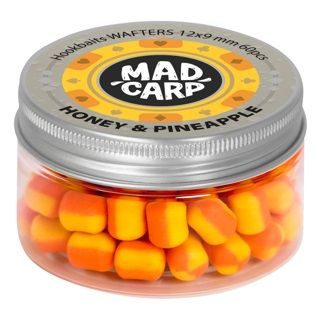 Бойлы нейтральной плавучести 12 х 9 мм Мед и Ананас Mad Carp (Мэд Карп) - Hookbaits Wafters Honey Pineapple #1