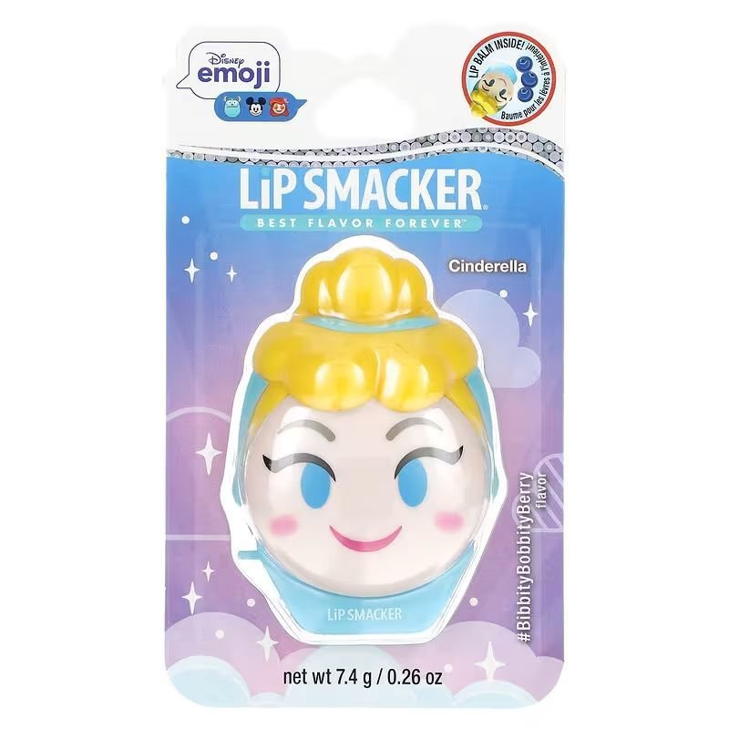 Lip Smacker, Disney Emoji, бальзам для губ, Золушка, #BibbityBobbityBerry, 7,4 г  #1