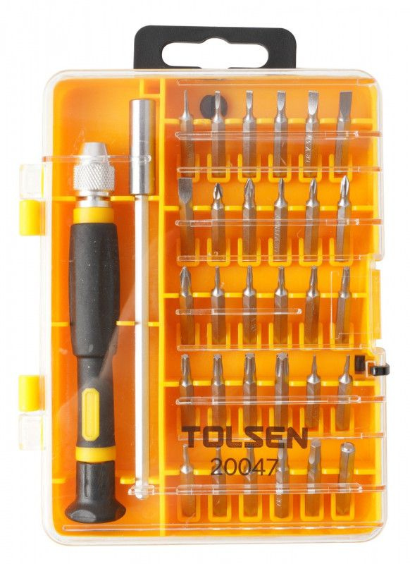 Набор вставок (бит) 4 мм, PH, PZ, Hex, Torx, Slotted, прецизионных, 32 предмета TOLSEN TT20047s  #1