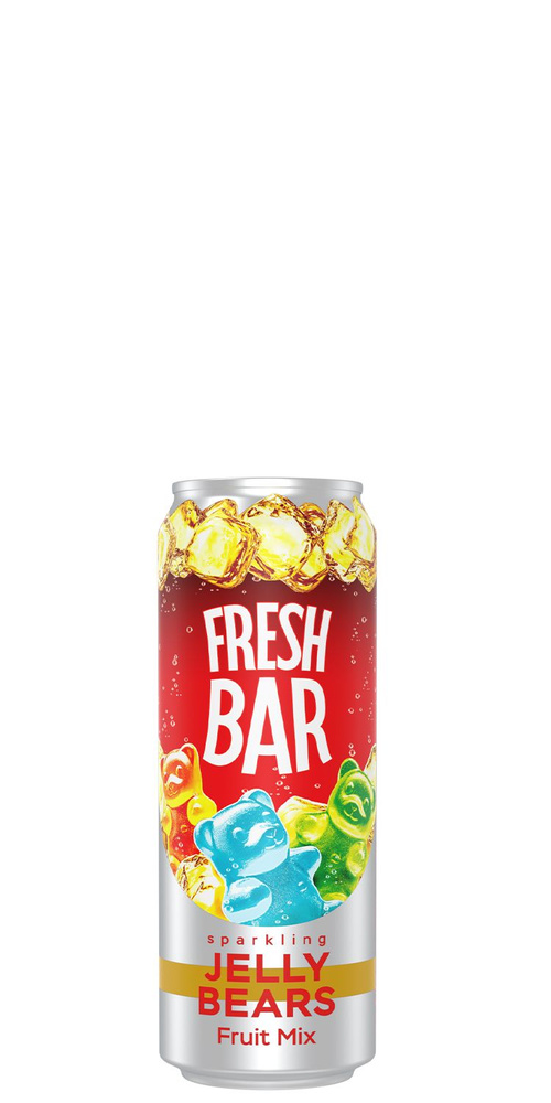 Газированый напиток Fresh Bar Jelly Bears/Мармеладные Мишки 0,48 12 штук ( БАНКА)  #1