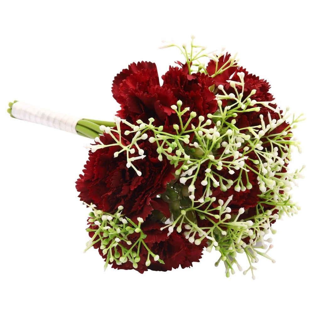 Искусственные цветы Astra&Craft Букетик гвоздик 7 шт 29 см, Бордо (HY125-36027)  #1