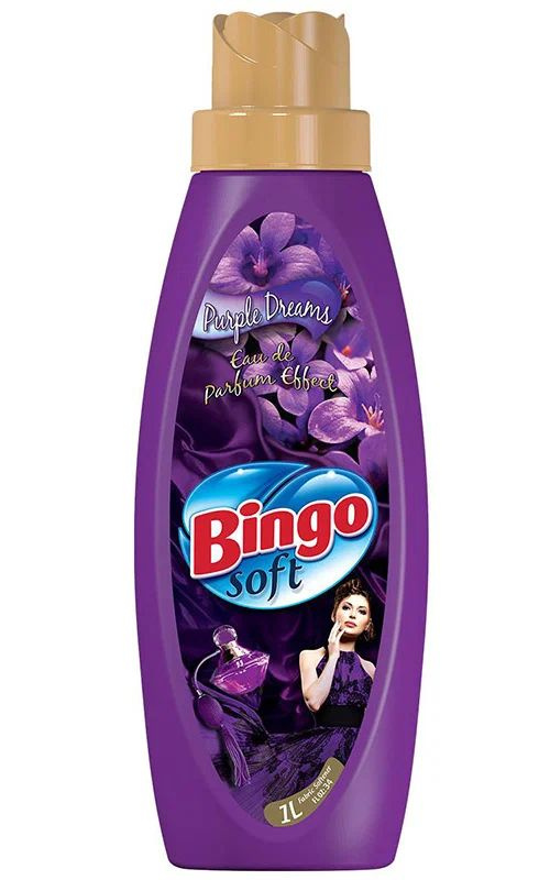 Кондиционер ополаскиватель для белья Bingo Soft PURPLE DREAMS (Пурпурные сны) 1л  #1