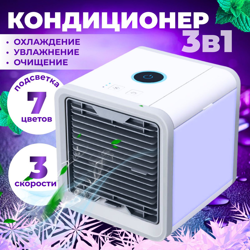 Мобильный кондиционер Bestyday Arctic Air / мини кондиционер белый, синий  купить по низкой цене с доставкой в интернет-магазине OZON (1593522462)