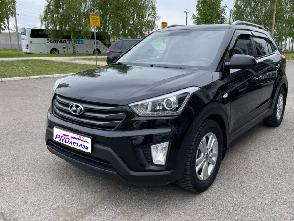 Бампер передний в цвет кузова Hyundai Creta Хендай Крета (2016-2020) MZH - PHANTOM BLACK - Чёрный  #1