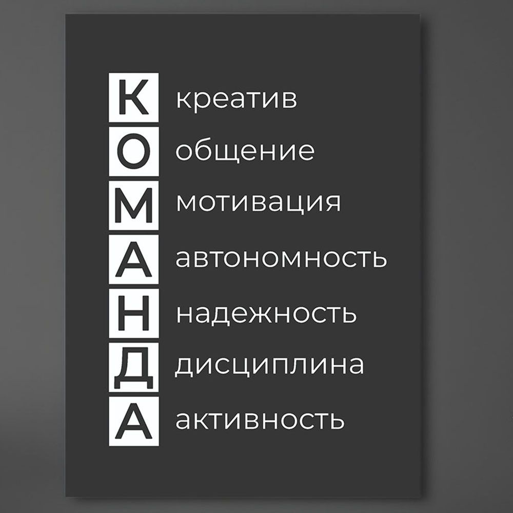 Картина на стену для интерьера Pechat vip Мотивационный постер 50х70 см арт.91  #1