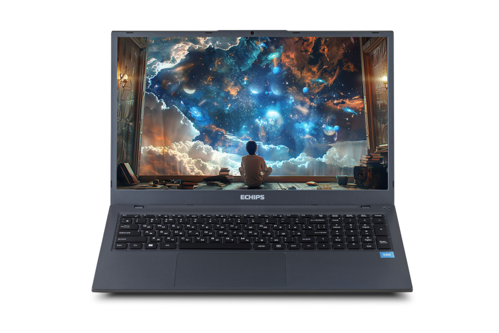 Echips Max Ноутбук 17.3", Intel Processor N100, RAM 8 ГБ, SSD, Intel UHD Graphics, Windows Home, черный, #1