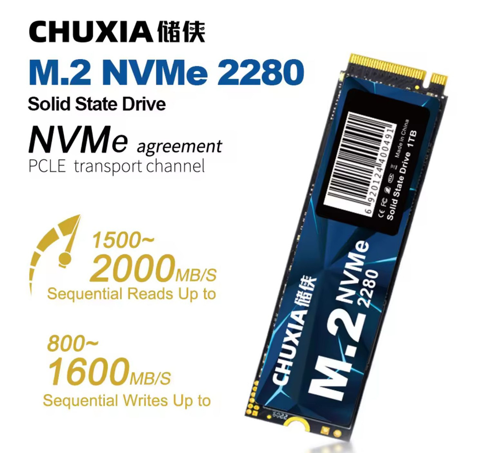 256 ГБ Внутренний SSD-диск 256GB Внутренний SSD-диск M.2 NVMe PCle 3.0 (6920124400484)  #1