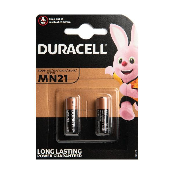 Батарейка (2шт) DURACELL A23 (MN21) 12В щелочная(алкалиновая)(бл2) #1