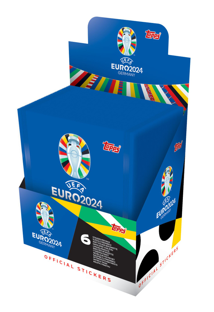 Наклейки Euro 2024, 1 Бокс (50 пакетиков), Topps (не Panini) #1