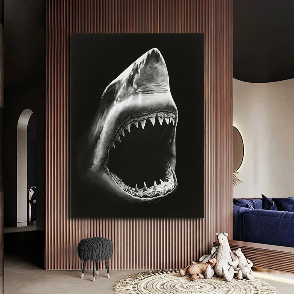 Картина с акулой, 30х40 см. #1