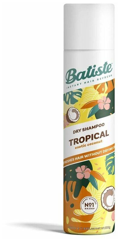 Batiste Dry Shampoo Tropical - Батист Тропикал Шампунь сухой, 350мл #1