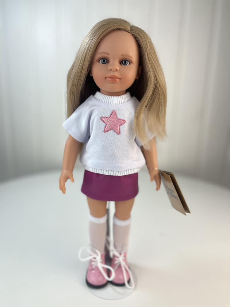 Кукла "Нина", блондинка, в кожаной юбке, 33 см, арт. 3305К42 #1