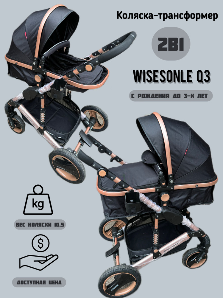 Детская коляска трансформер Wisesonle Q3 2в1 #1