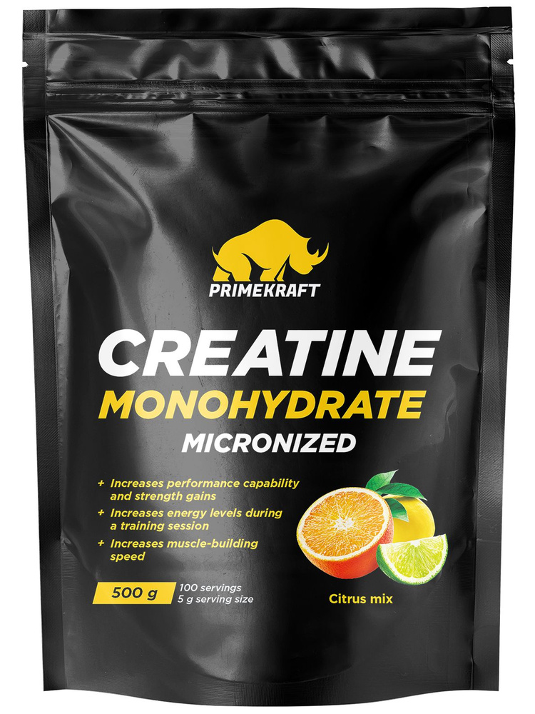 Креатин моногидрат Prime Kraft Creatine Monohydrate, 500 г, цитрусовый микс  #1