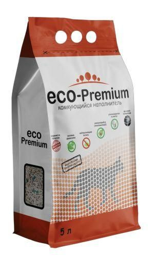 ECO-Premium Наполнитель комкующийся для кошек, Green, 5 л #1