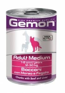 8785/3 GEMON dog chunks medium Кусочки для собак средних пород с говядиной и печенью 3 шт по 415 гр  #1