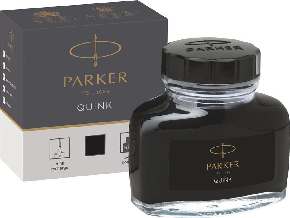 Чернила Parker Bottle Quink для Z13 черные (1950375, S0037460) #1