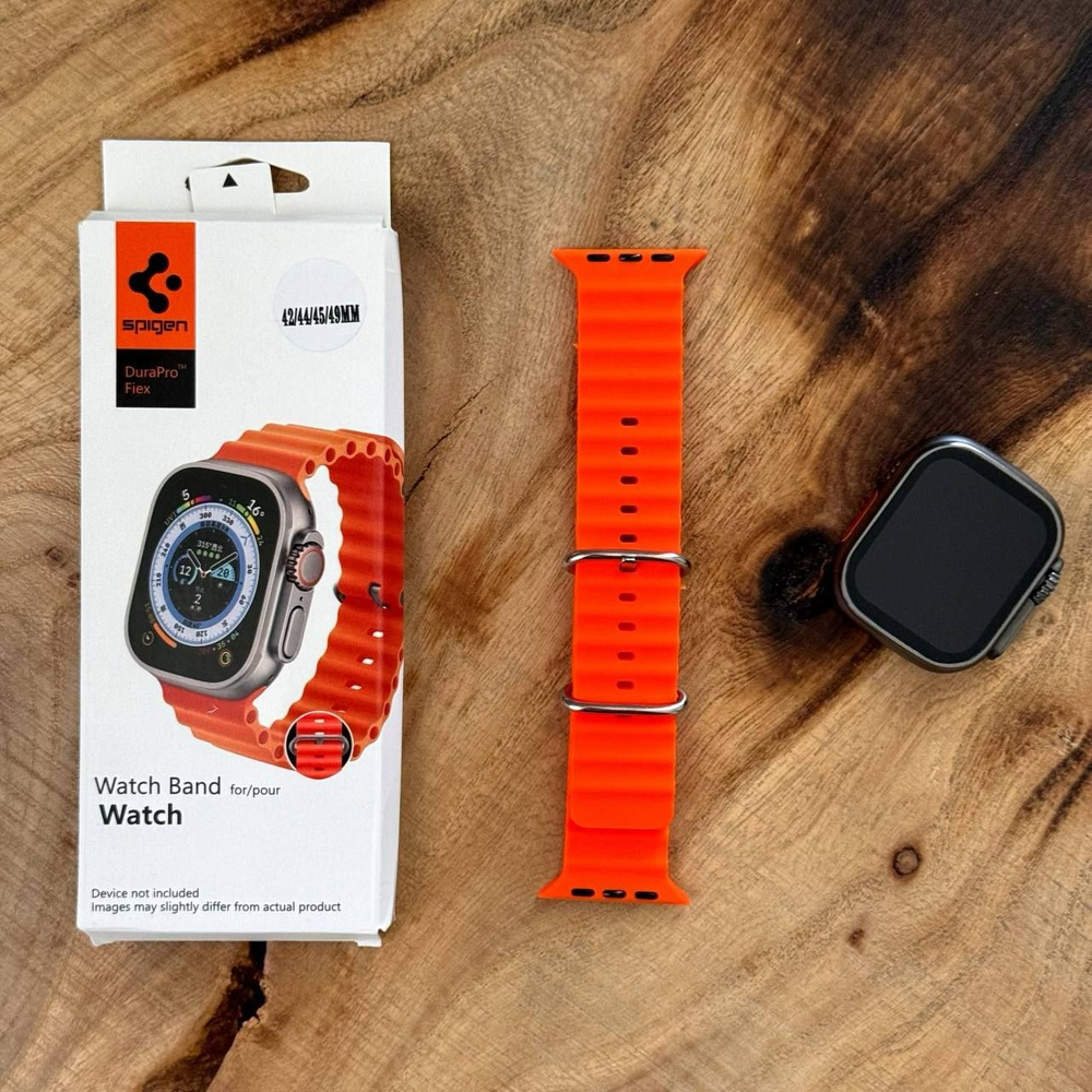 Ремешок силиконовый Spigen 5 Lite / для часов Apple Watch Ultra 42/44/45/49mm / Оранжевый  #1