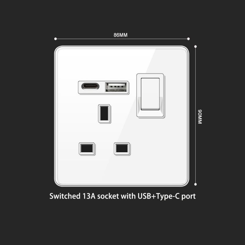 Стандартный USB-разъем Великобритании, встроенная панель с 3 ...