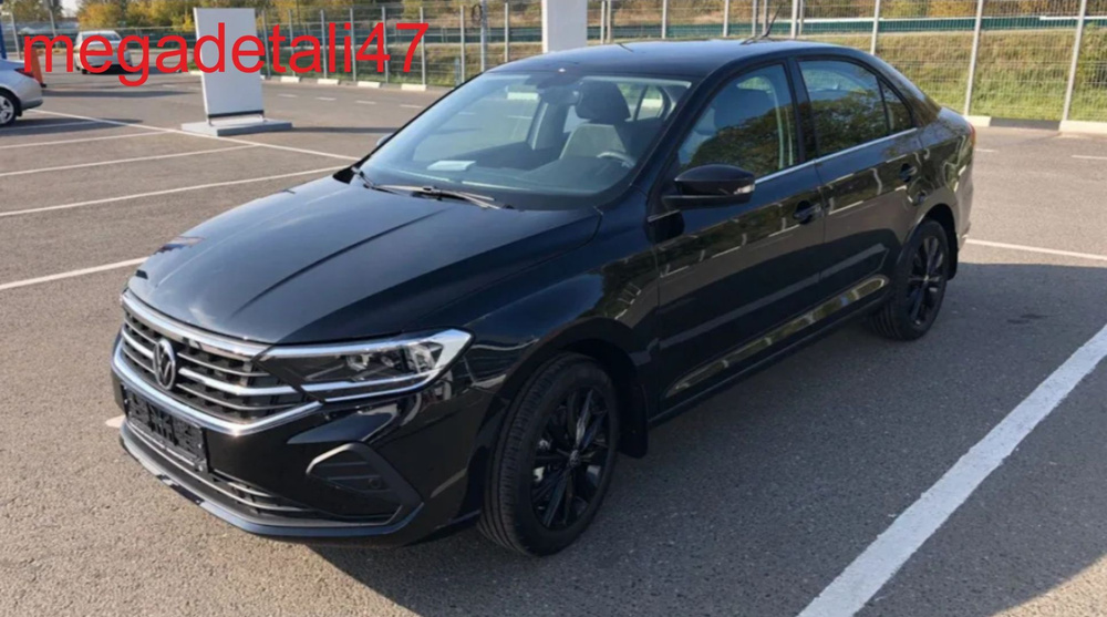 Бампер передний в цвет кузова Volkswagen Polo Фольксваген Поло седан 6 (2020-) 2T - LC9X, DEEP BLACK #1