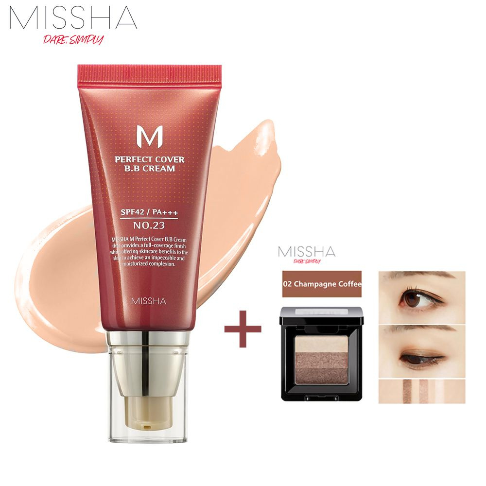 bb крем MISSHA M Perfect Cover BB Cream SPF42/PA+++ 50мл,( 23# Natural Beige ),Тональный ББ крем для #1