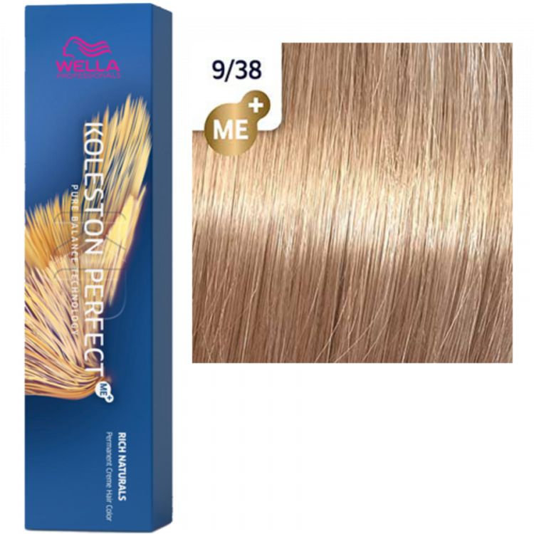 Wella professional Koleston Perfect крем-краска 9/38 очень светлый блонд золотистый жемчужный - 60 мл #1