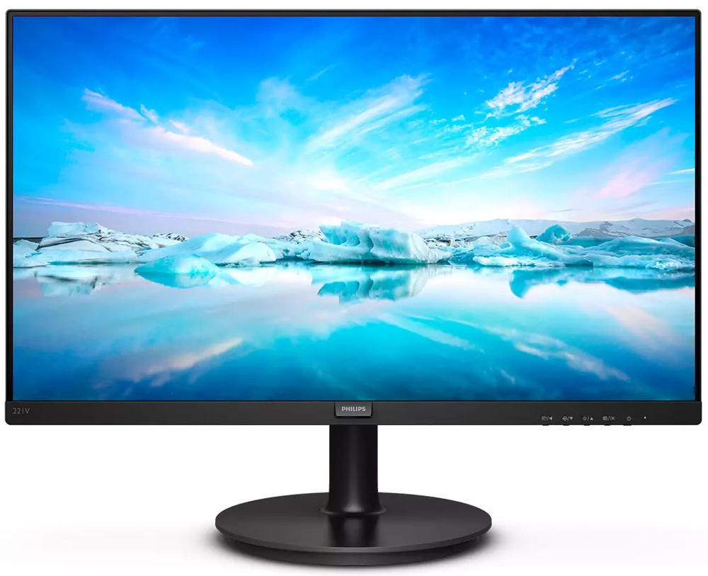 Philips Монитор 21,5 PHILIPS 221V8 VA FHD 4мс 250кд м 4000:1 1xVGA 1xHDMI Цвет: Черный, черный  #1