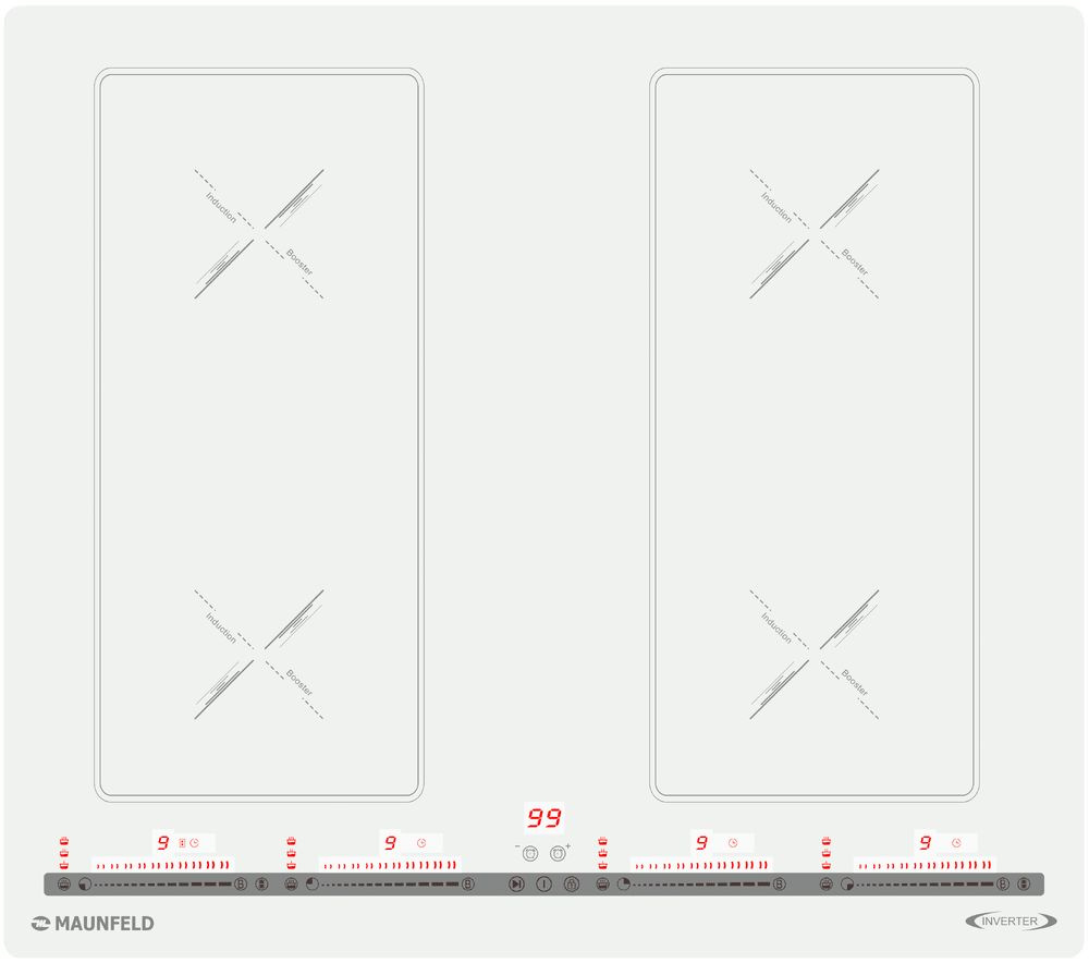 Индукционная варочная панель MAUNFELD CVI594SB2WHA Inverter #1