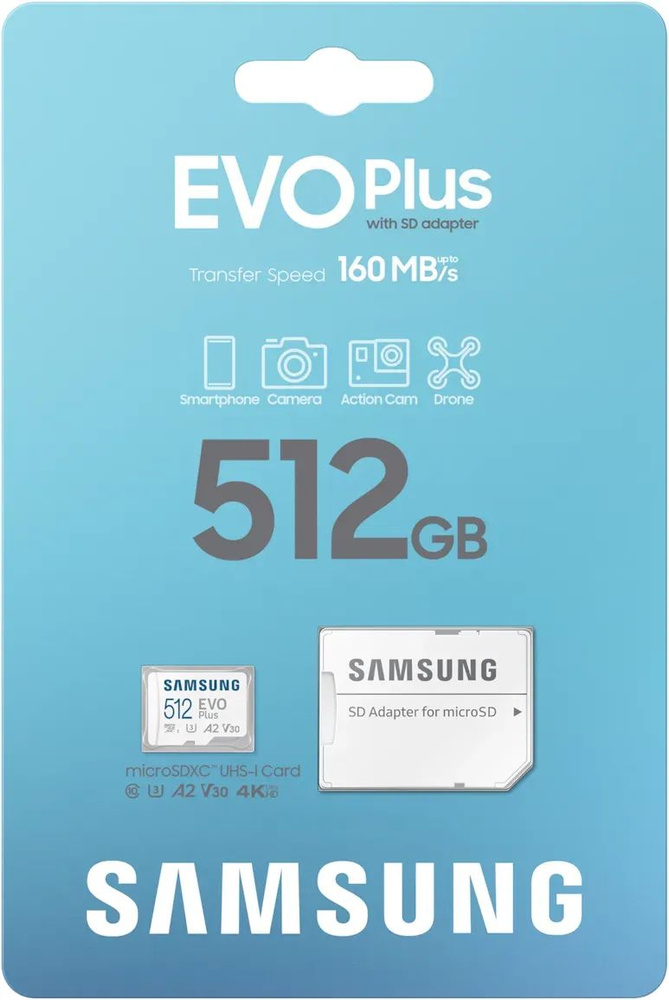 Карта памяти micro SDHC 512Gb Samsung EVO Plus #1