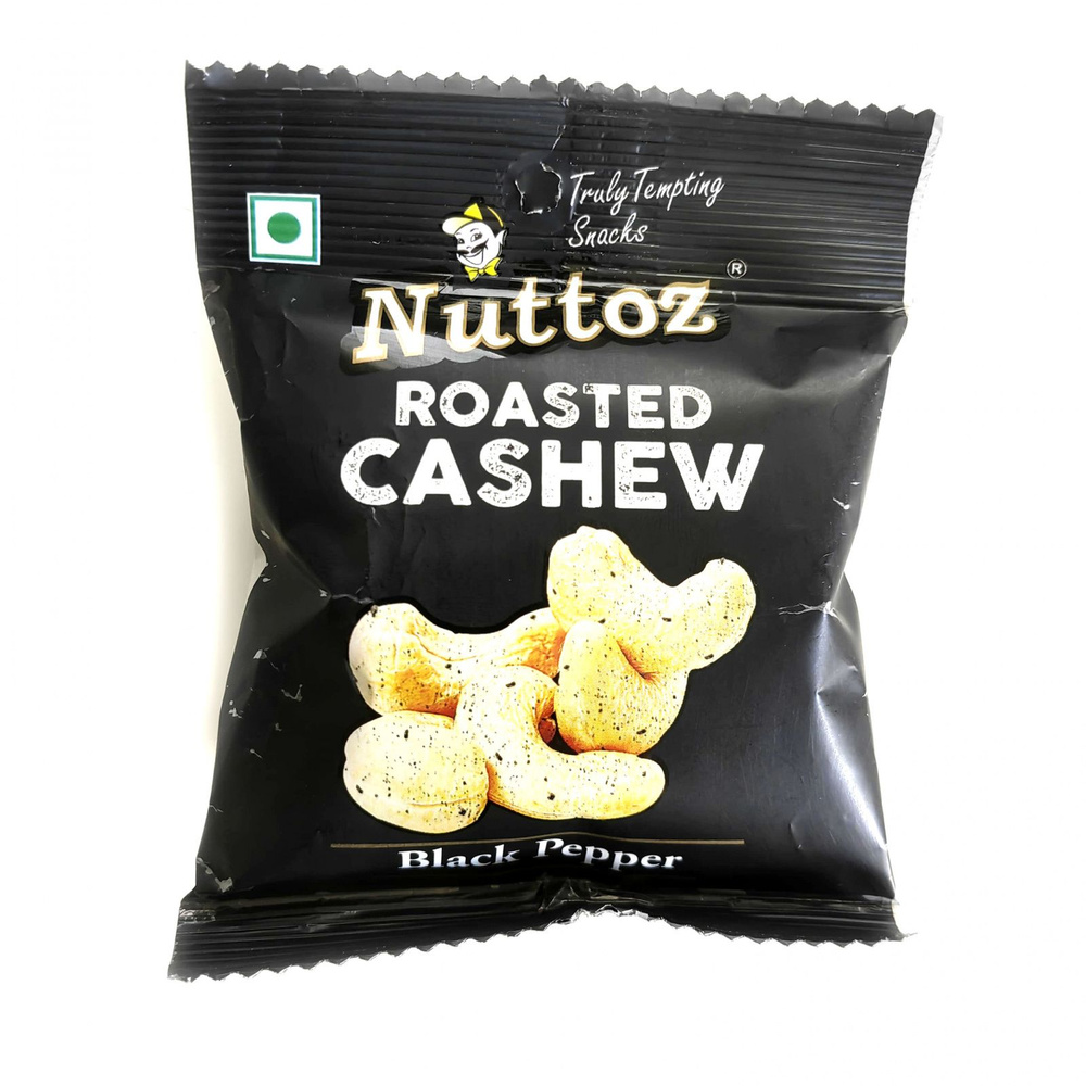 Roasted Cashew BLACK PEPPER, Nuttoz (Обжаренный кешью ЧЁРНЫЙ ПЕРЕЦ, Наттоз), 15 г.  #1