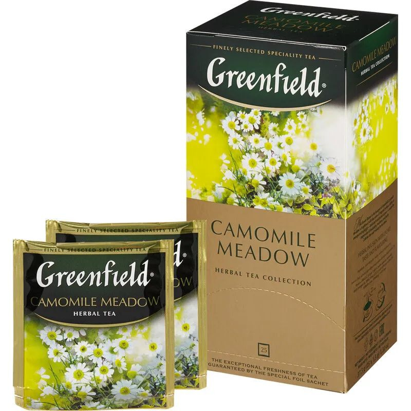 Чай в пакетиках травяной Greenfield Camomile Meadow (Камомайл Медоу), 25 пак  #1