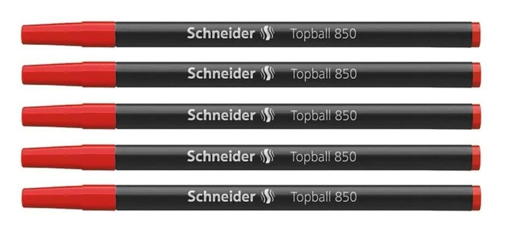 Набор 5 шт. - Стержень для роллера Schneider "Topball 850" красный, 110 мм, 0,5 мм  #1